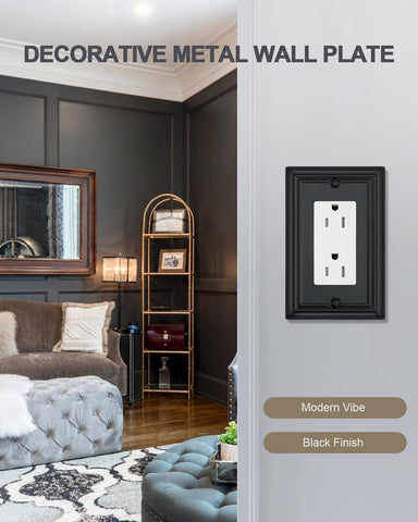 ZILLSEA decorator wall plate side view showcasing durable metal build