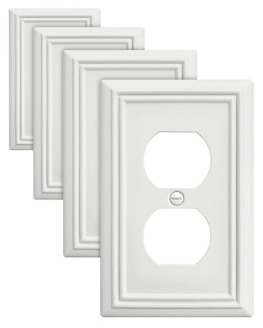 ZILLSEA duplex outlet cover in off-white for clean, cohesive walls