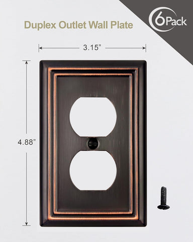 ZILLSEA duplex wall plate midsize 3-15x4-88 for standard outlets.
