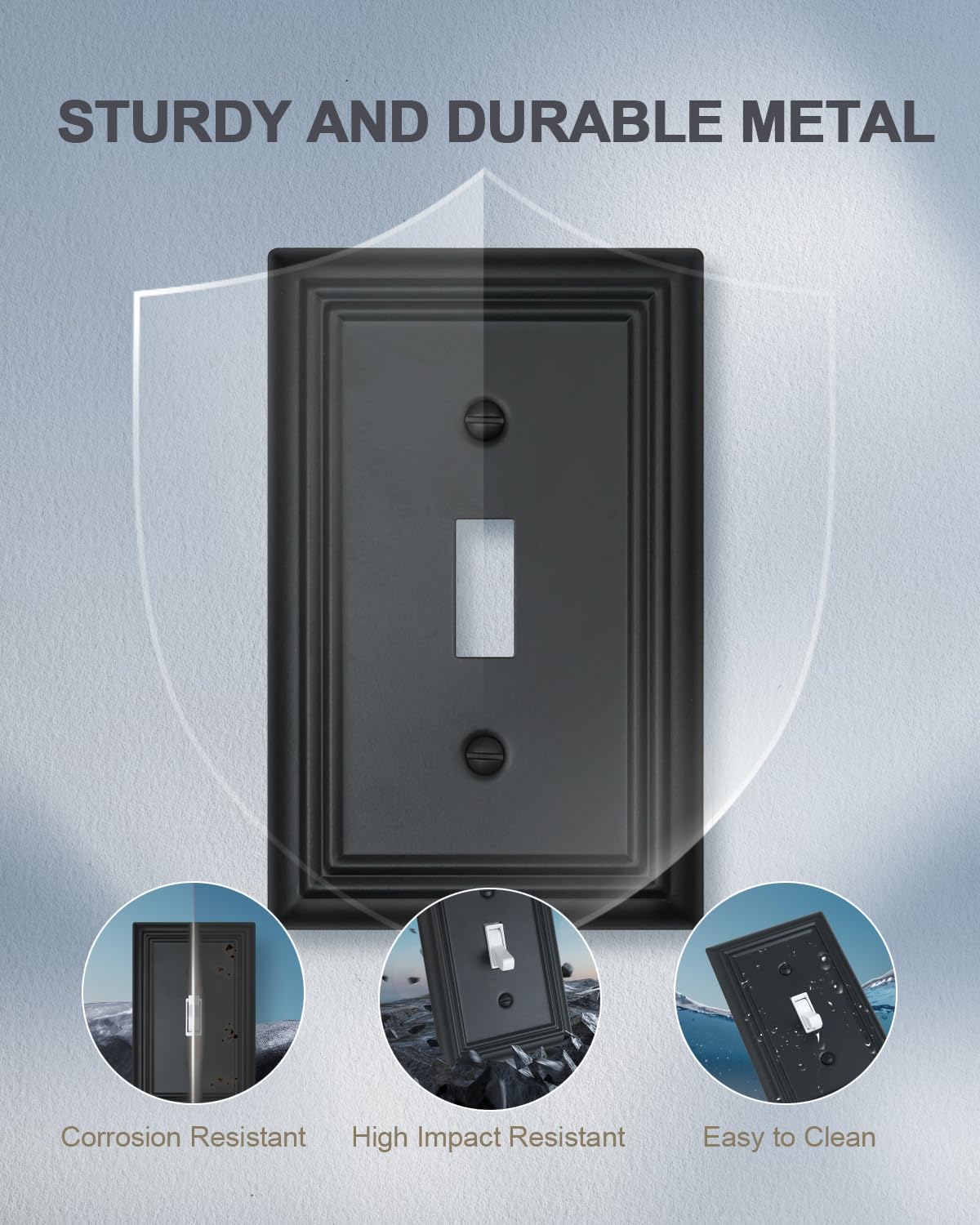 ZILLSEA easy-install toggle plate includes screws for quick mounting.