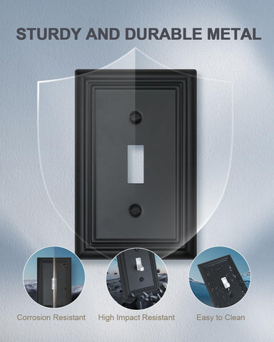 ZILLSEA easy-install toggle plate includes screws for quick mounting.