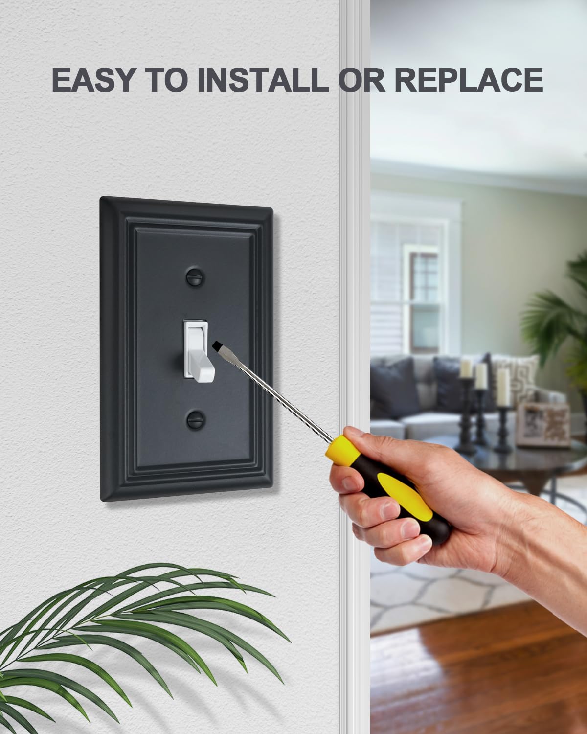 ZILLSEA four-pack wall plates create a consistent, polished wall aesthetic.