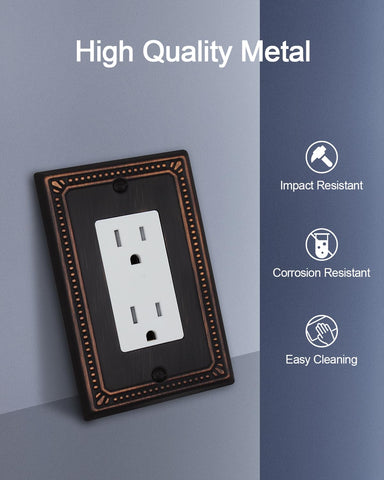ZILLSEA GFCI outlet cover in aged bronze finish