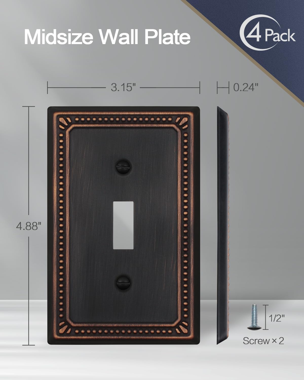 ZILLSEA included screws ensure secure installation and a clean finish
