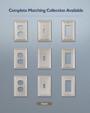 Versatile wall plate suitable for kitchens, bathrooms, and living spaces.