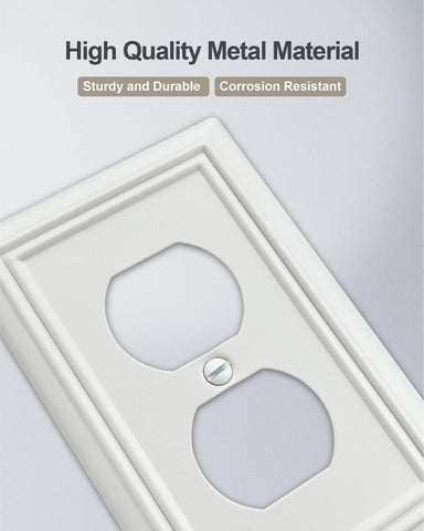 ZILLSEA metal wall plate for outlets and switches adds durable style
