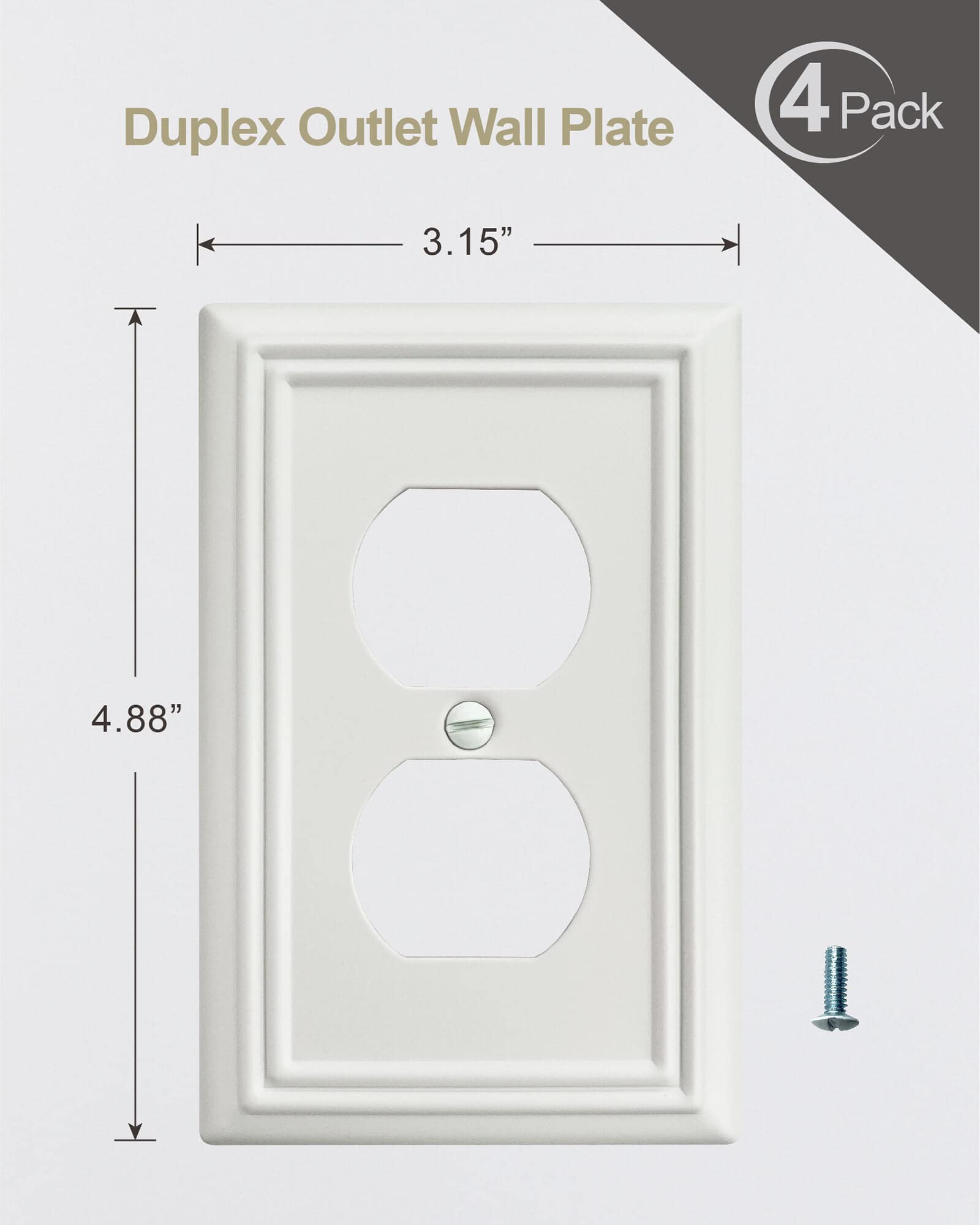 ZILLSEA midsize dimensions 3.15 x 4.88 inches fit standard outlets