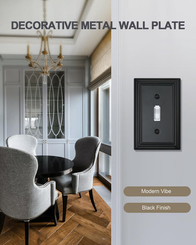 ZILLSEA midsize toggle wall plate fits standard switches with a clean look.
