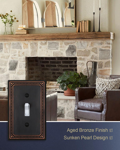 ZILLSEA midsize toggle wall plate offers easy replacement for standard switches