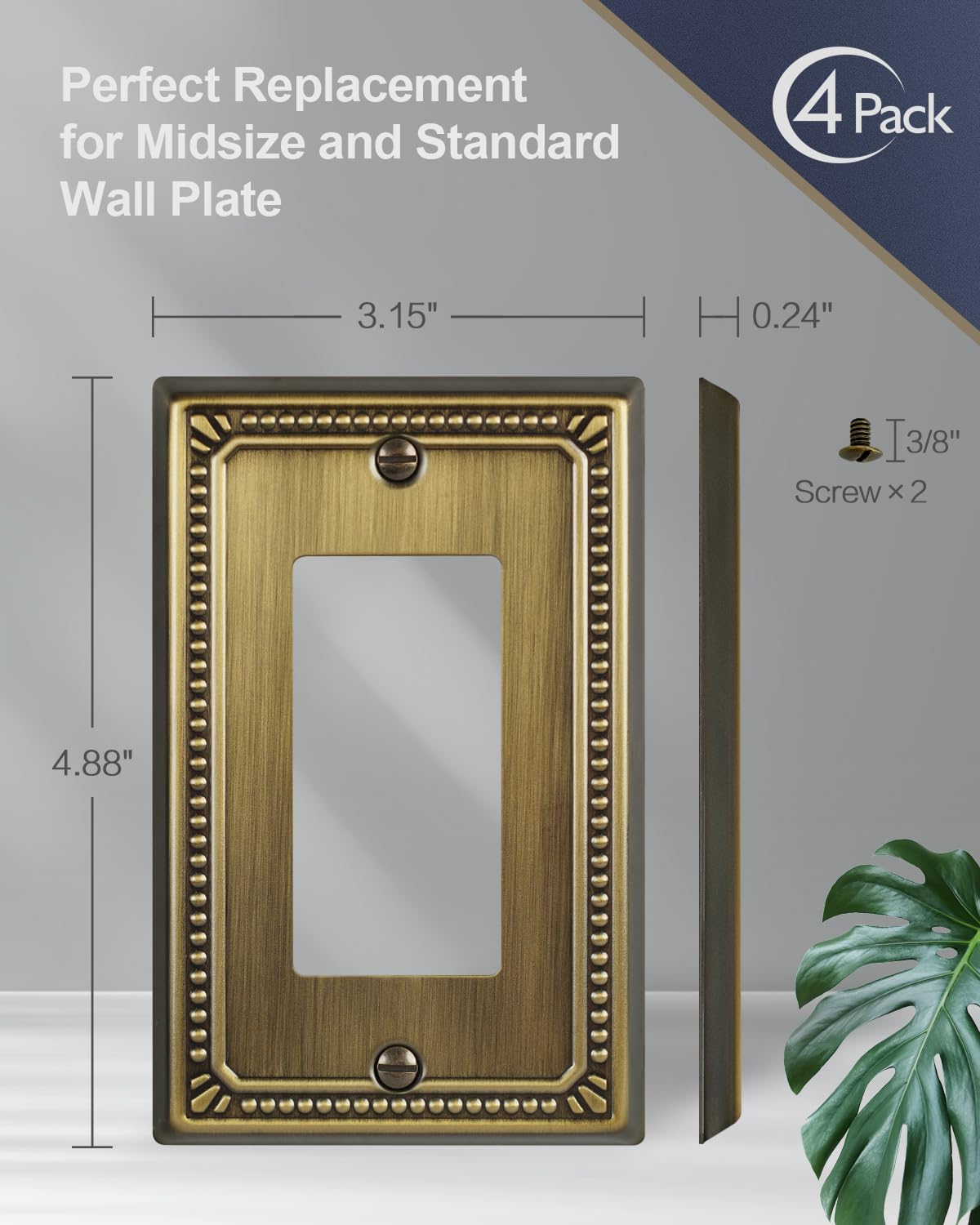 ZILLSEA sleek midsize wall plate complements any space.