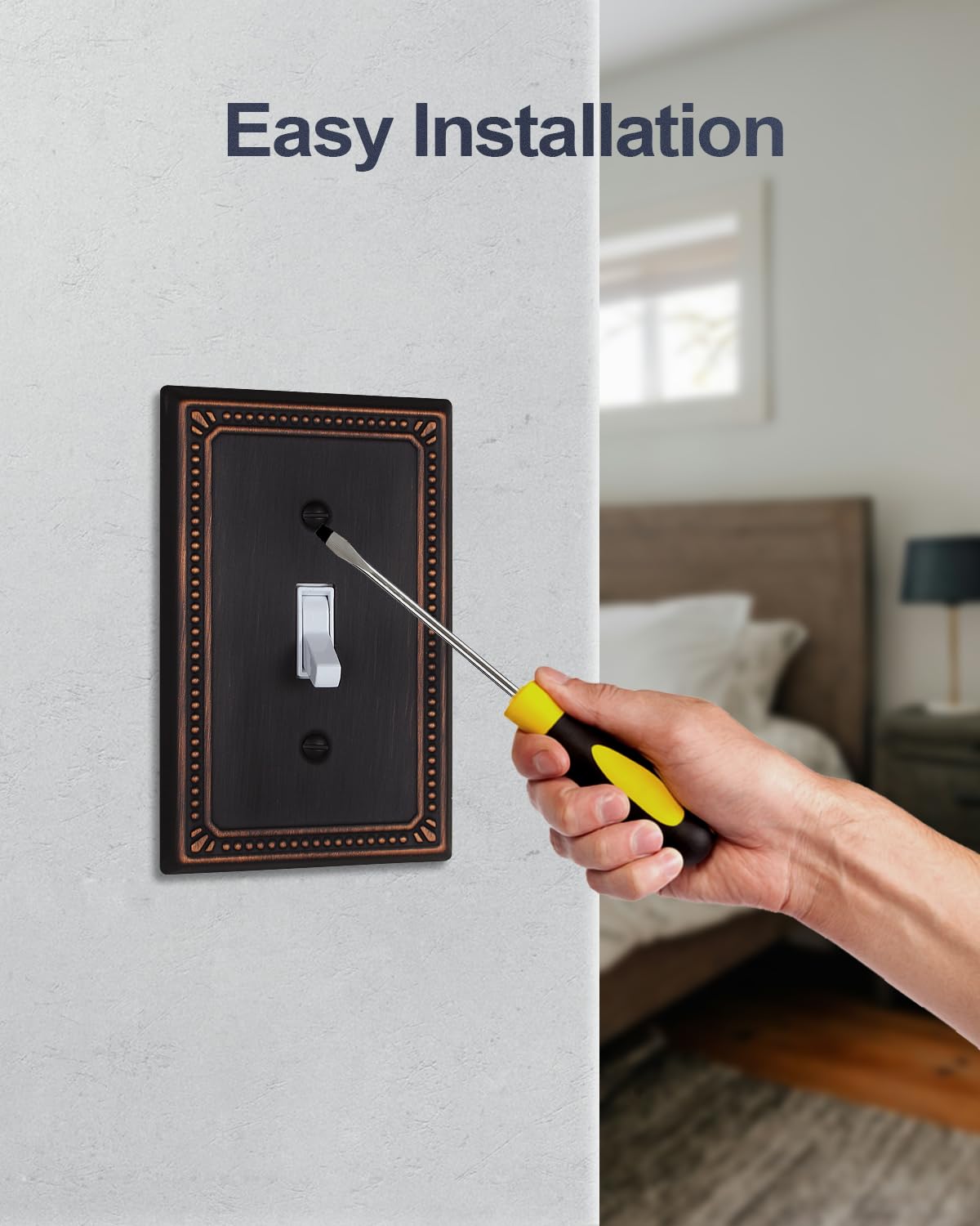 ZILLSEA rustproof metal wall plate resists wear in high-traffic rooms