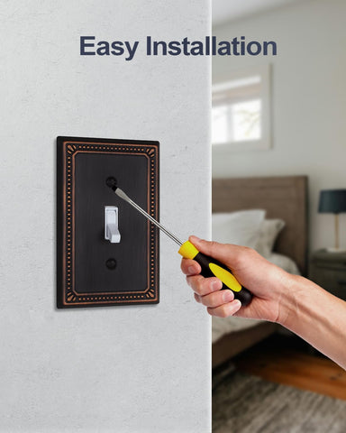 ZILLSEA rustproof metal wall plate resists wear in high-traffic rooms