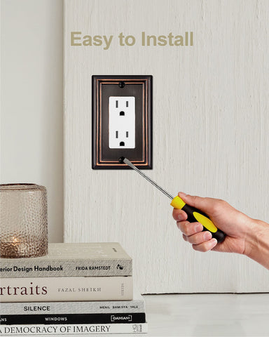 ZILLSEA 4-pack wall plates offers an easy upgrade for multiple outlets
