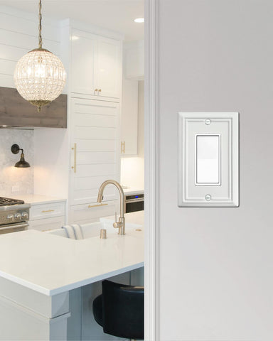 ZILLSEA wall plate for dimmer switch provides a sleek, modern touch.