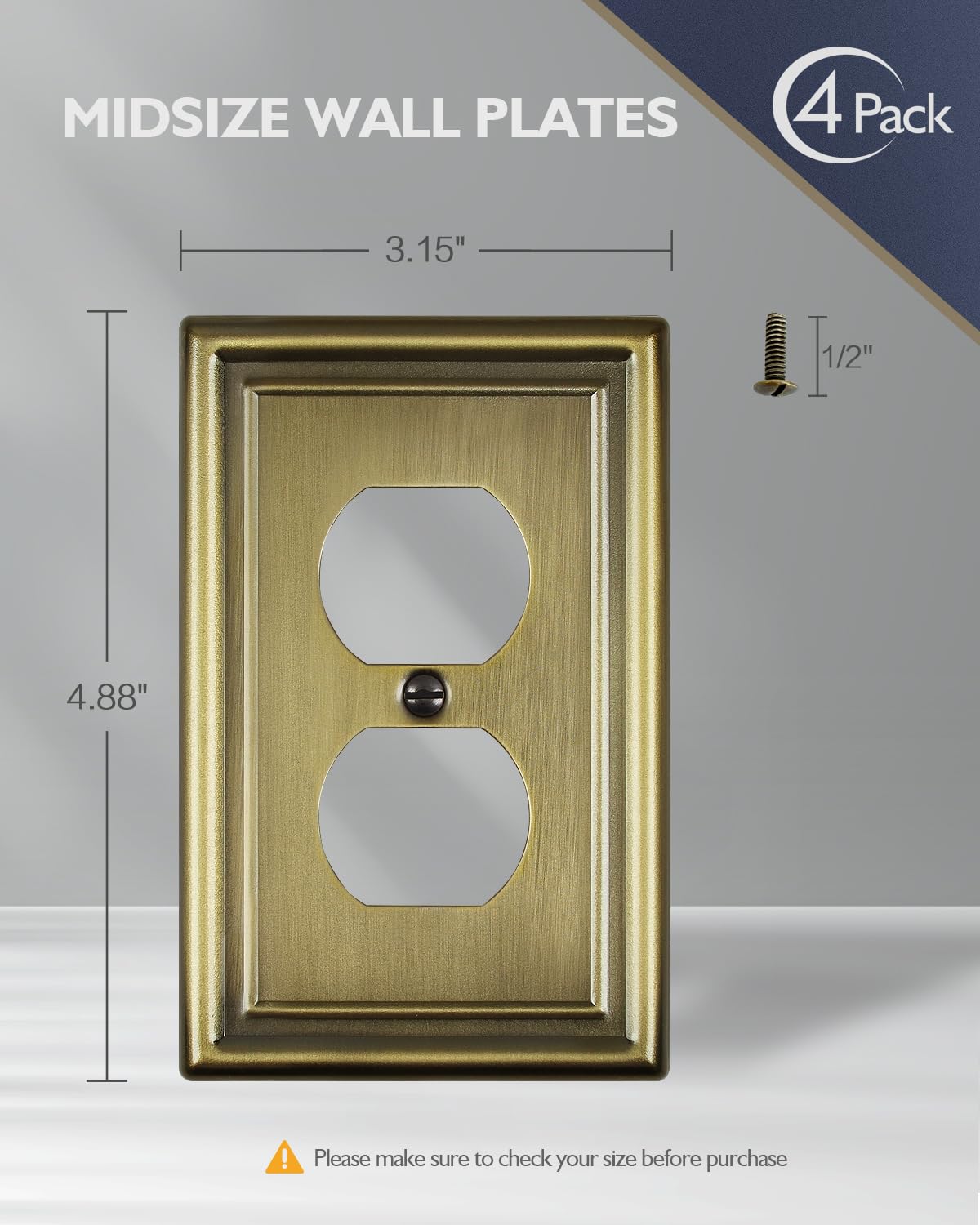 ZILLSEA wall plate with screws – simple installation included.