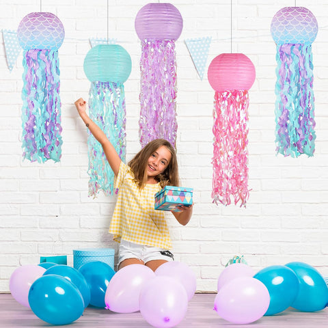 zilue mermaid jellyfish lanterns lavender add dreamy backdrop accents