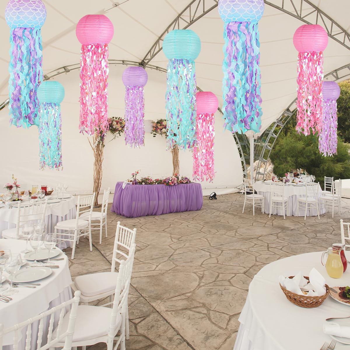 zilue mermaid scales lanterns detail adds whimsical shimmer to decor