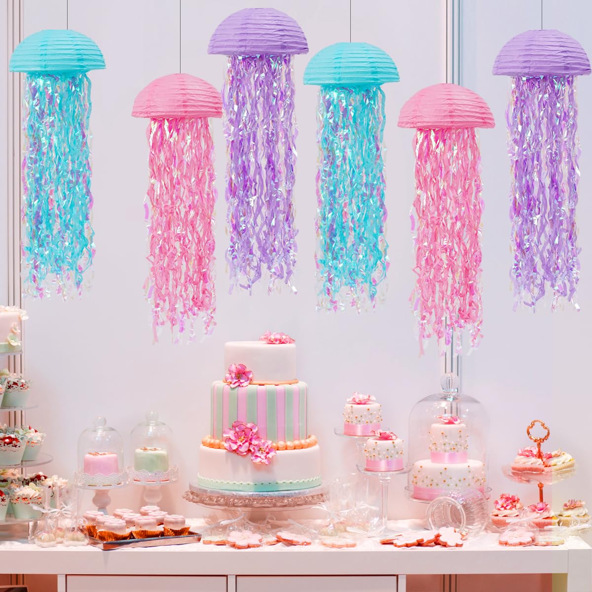 Zilue under-the-sea jellyfish lanterns brighten classroom ceiling decor
