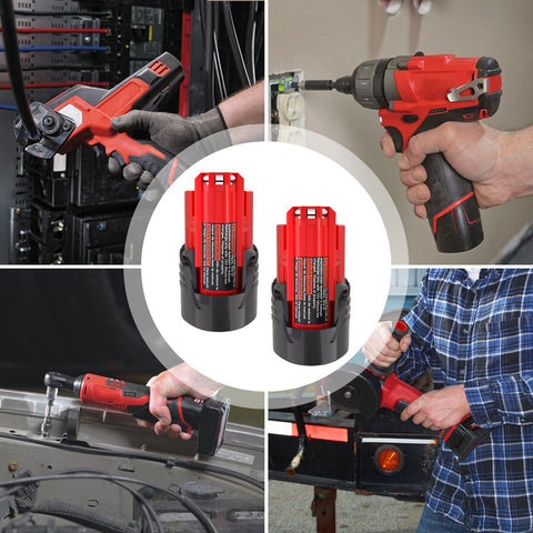 Battery powering Milwaukee tools on site with Ziment packs