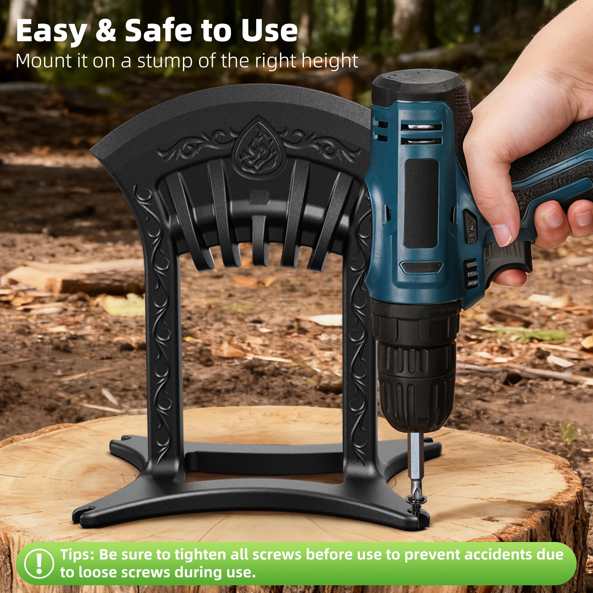 ZIMOMOTA easy-use, maintenance-free tool for fast kindling by hammer or mallet
