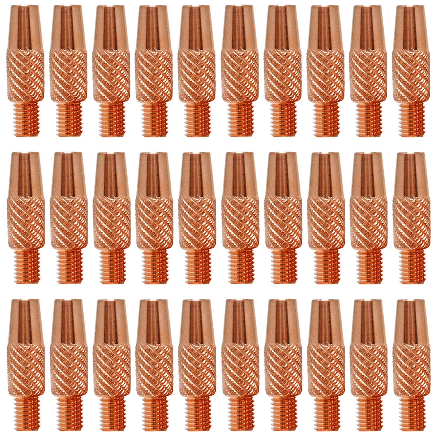 Zinger 186406 .035 mig tip pack closeup for durable, consistent welds.