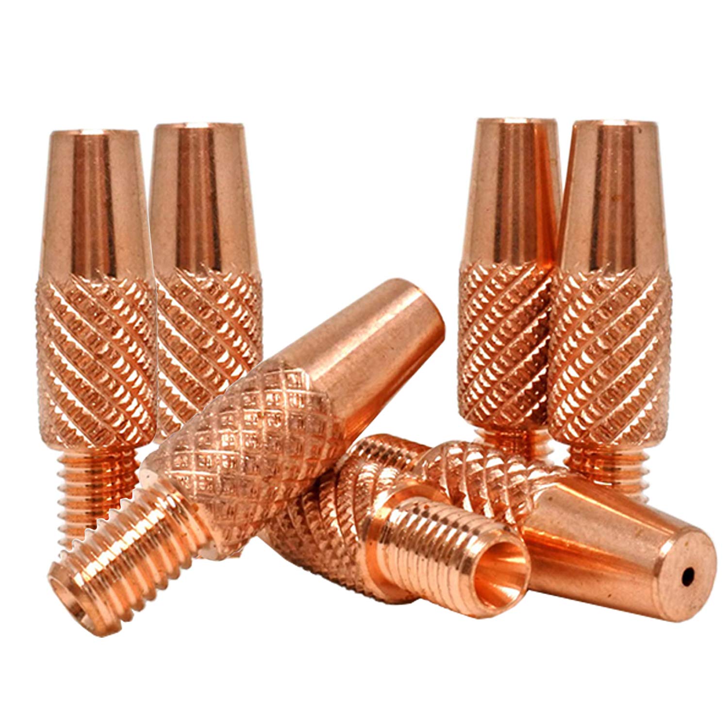 Zinger tips showing compatibility with Miller and Hobart spoolguns for MIG welding.