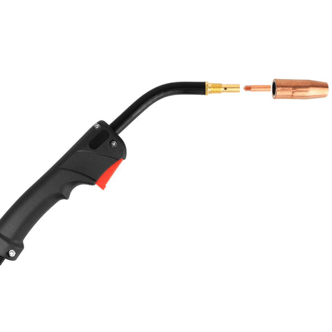 Zinger MIG welding gun torch cable assembly with extended reach and flexibility.