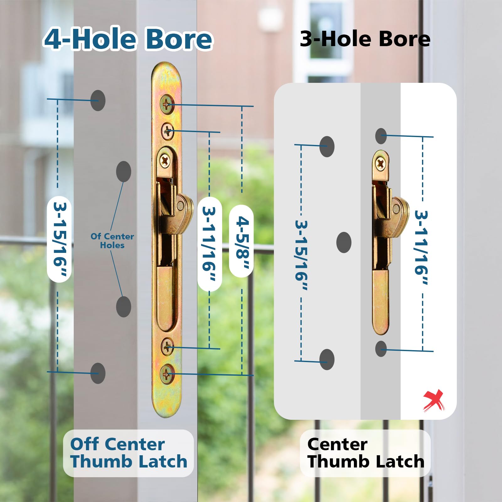Zinkitool mortise lock mechanism promotes secure patio door operation.