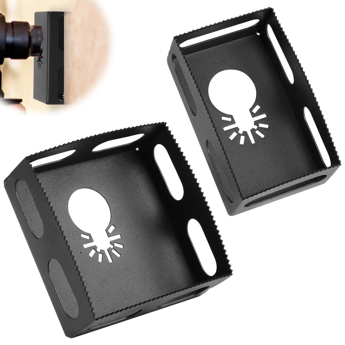 Zinkitool square slot cutter for drywall outlet openings with clean, precise cuts
