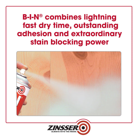 Zinsser B I N dries quickly for faster project progress