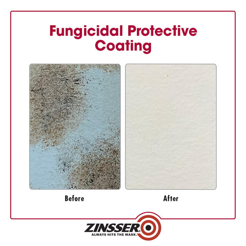 Zinsser primer illustrated for bathroom or basement application