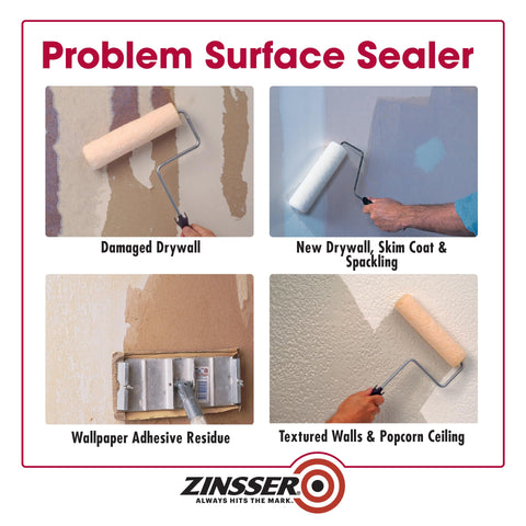 Zinsser Gardz brush application demonstrating easy spread over damaged drywall