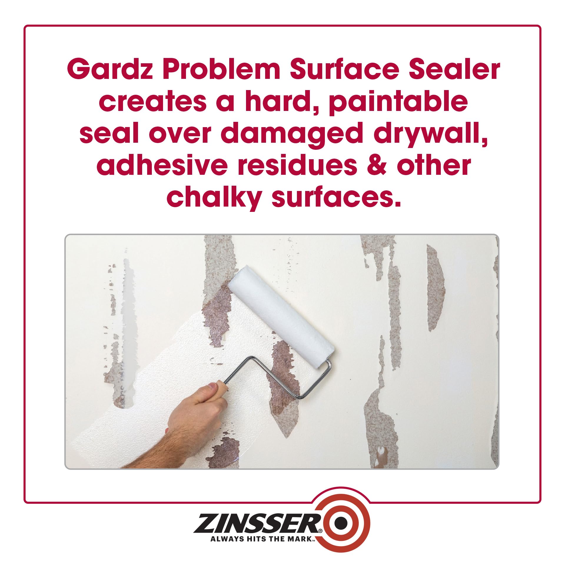 Zinsser Gardz drying time showing quick cure for chalky or crumbling walls