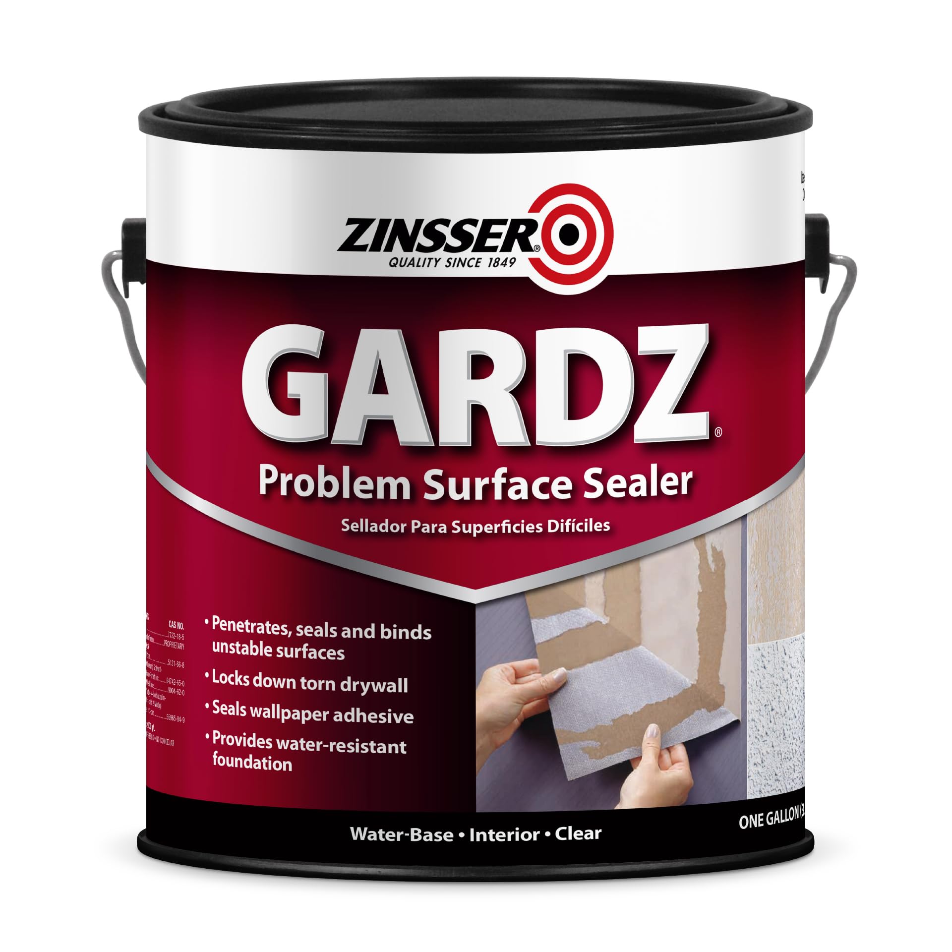 Zinsser Gardz sealer on a porous surface forms a durable base.