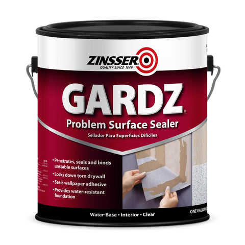 Zinsser Gardz sealer on a porous surface forms a durable base.