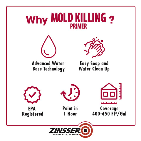 Zinsser primer used for indoor and outdoor surface priming
