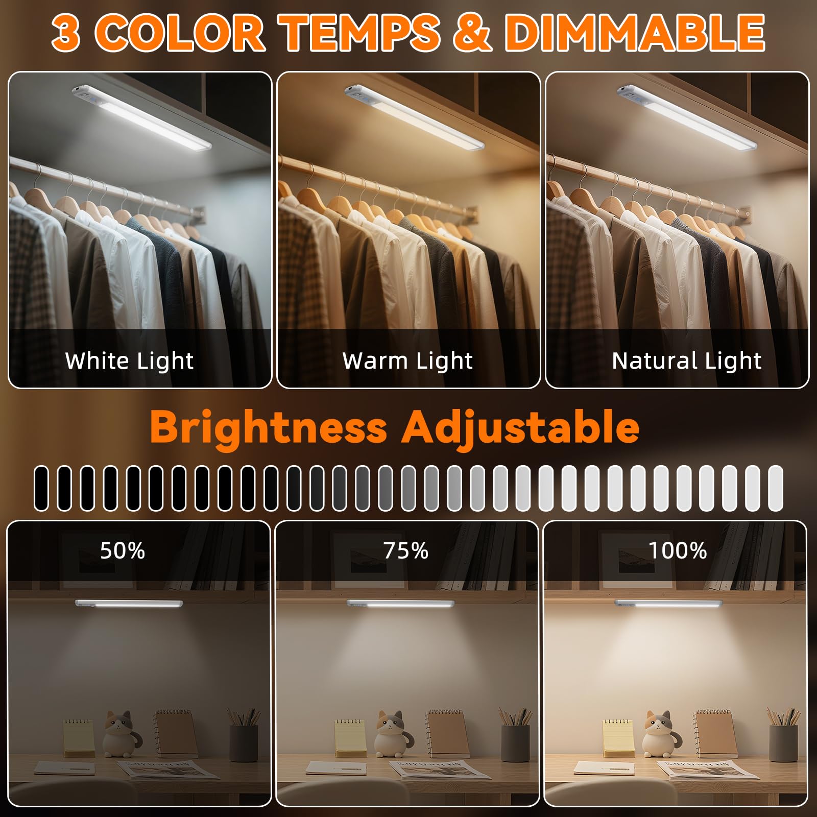 ZioeYiue 3-color dimmable LED enables customizable ambience.
