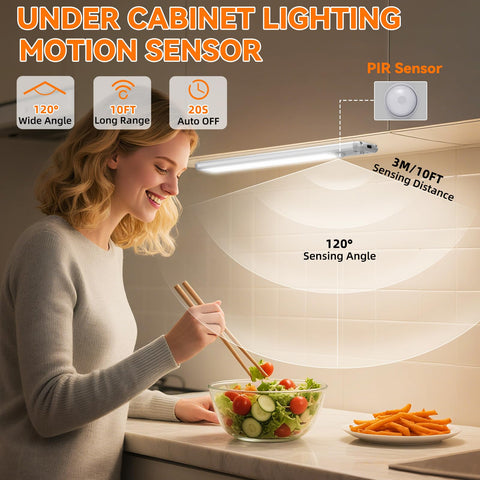ZioeYiue motion sensor activated light for hands-free cabinet use