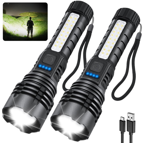 ZioeYiue rechargeable flashlight with high lumens for home and outdoors.