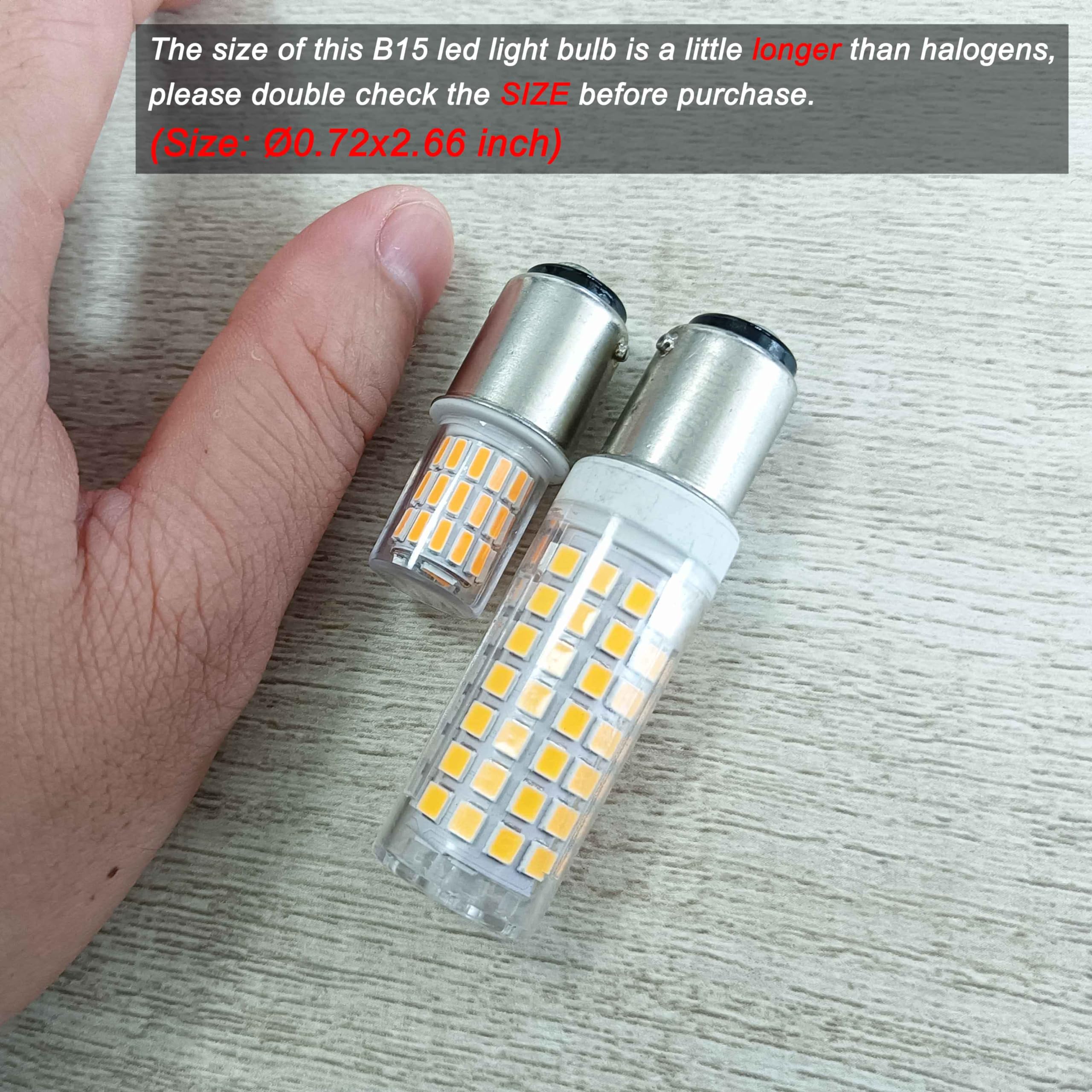 Ziomitus BA15D LED bulb dimensions and bayonet base.