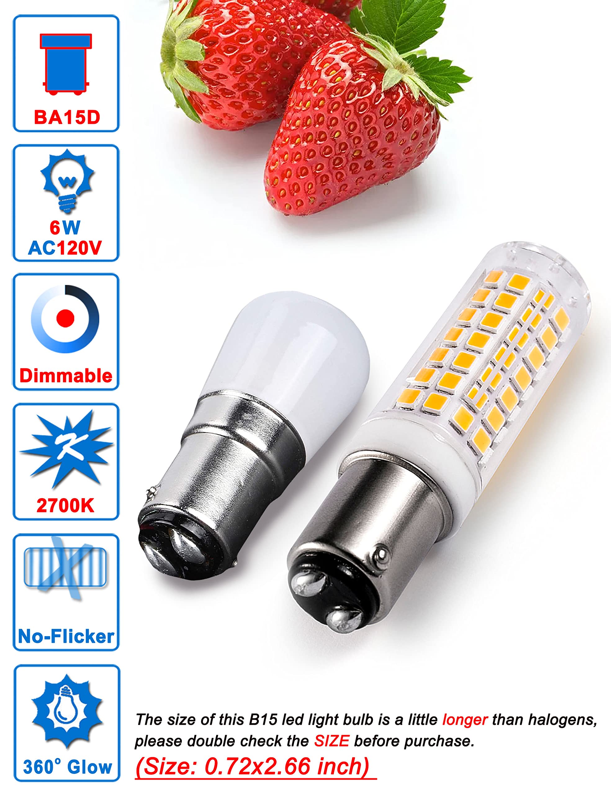Ziomitus BA15D LED bulb soft 2700K warm light.
