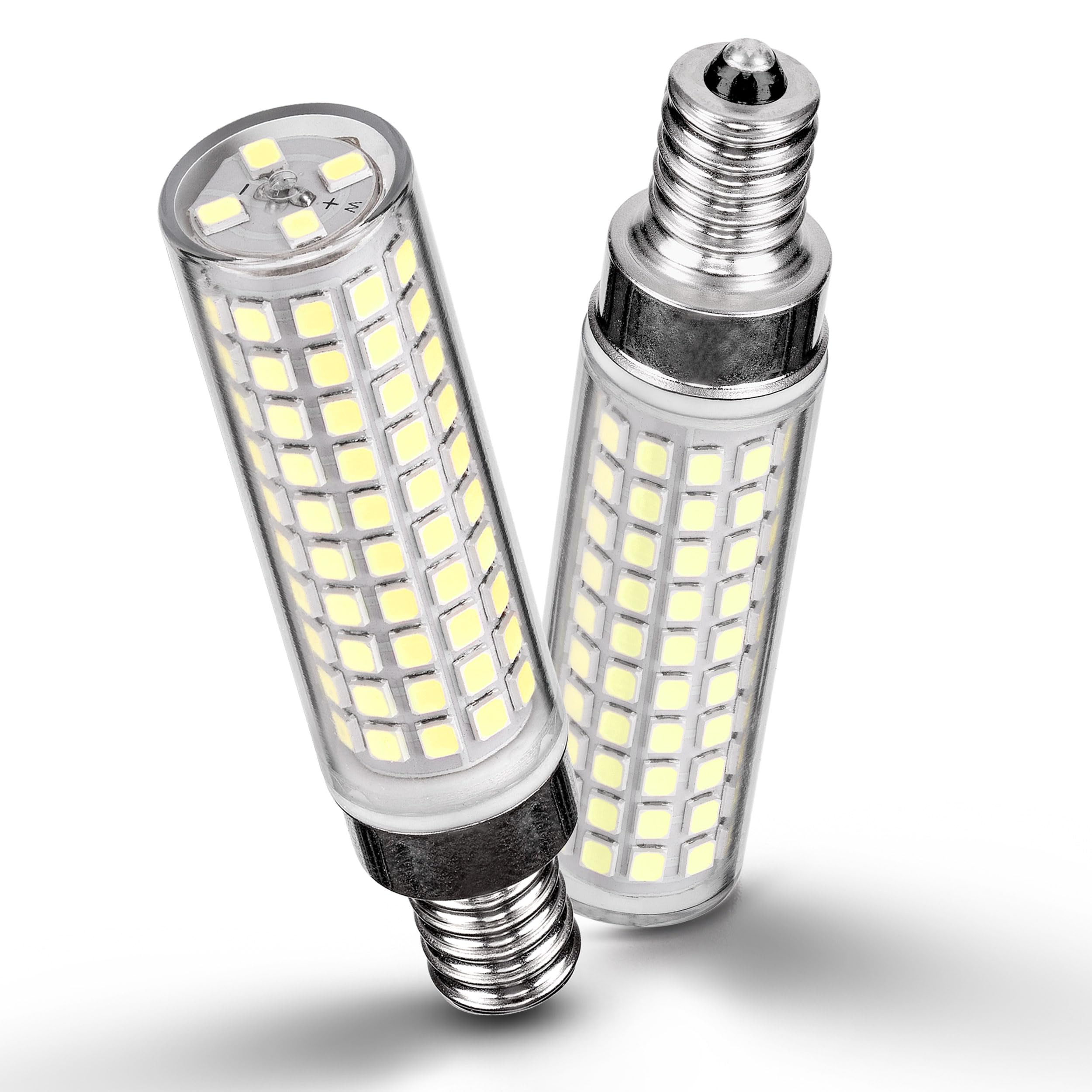 Ziomitus E12 LED bulbs close-up showing 6000K daylight and crisp illumination.