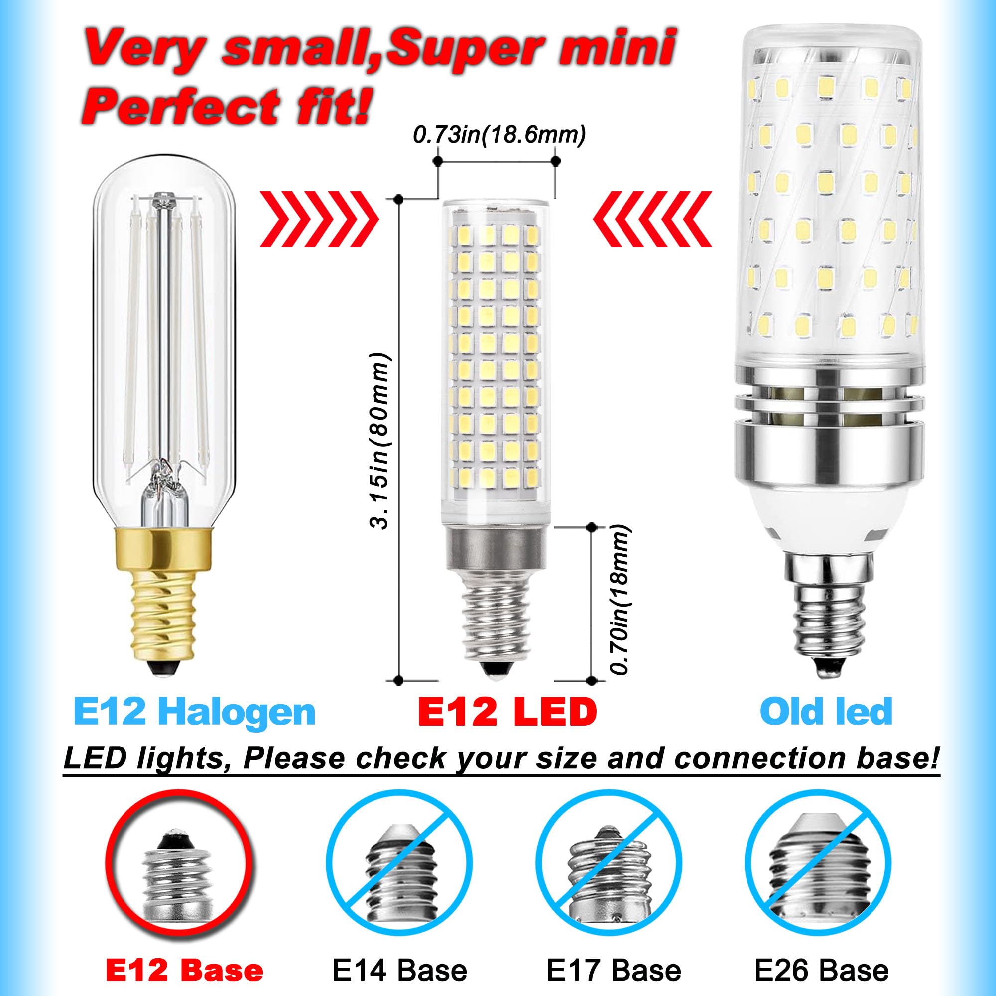 Ziomitus E12 LED bulbs with high CRI for accurate colors.