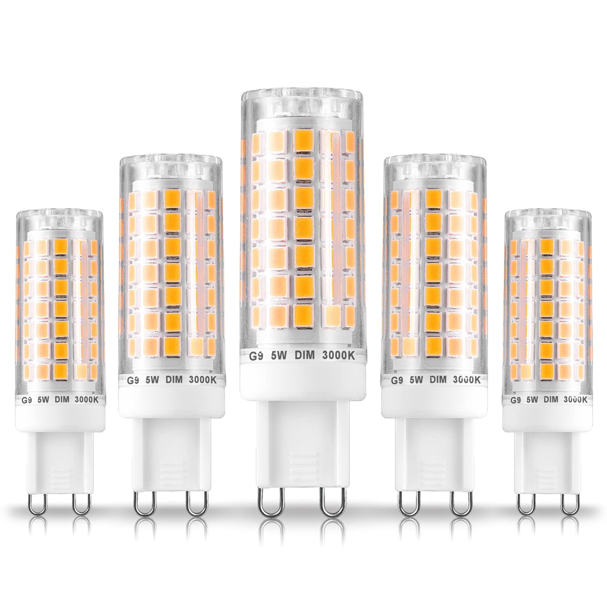 Ziomitus G9 LED bulb 5W warm white 3000K for cozy ambience and 600 lm brightness