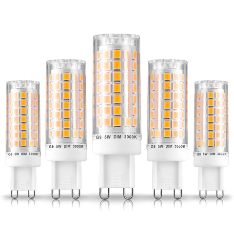 Ziomitus G9 LED bulb 5W warm white 3000K for cozy ambience and 600 lm brightness