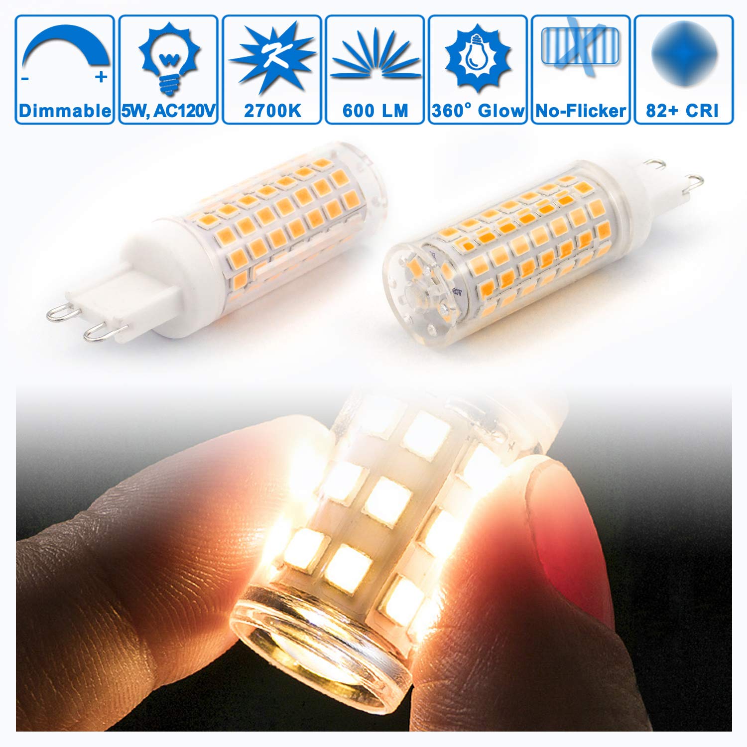 Ziomitus G9 dimmable bulb in a pendant light for adjustable mood lighting