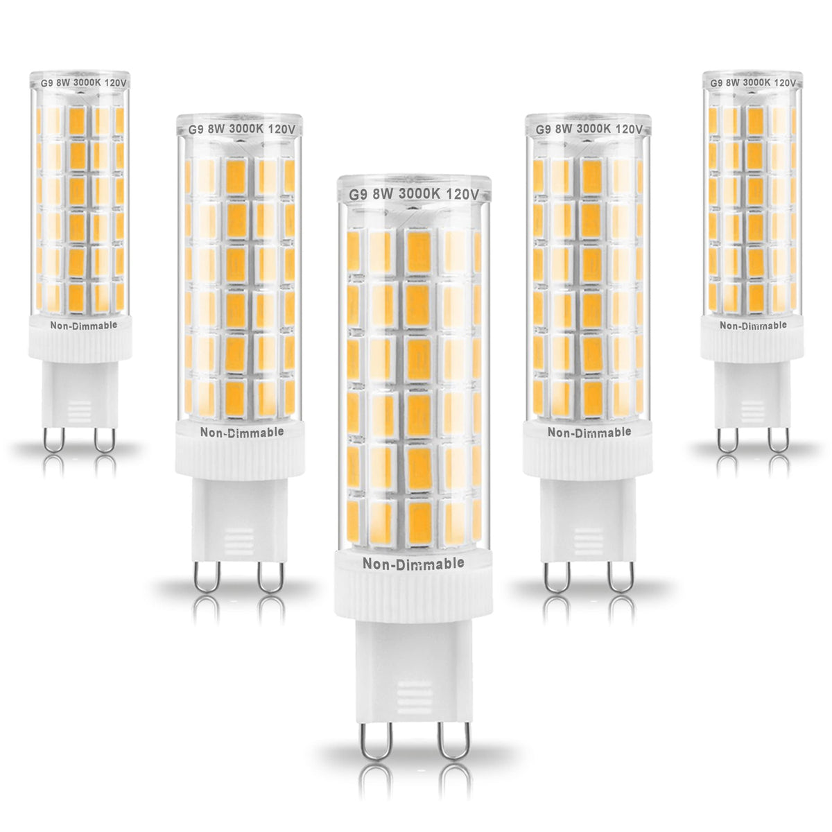 Ziomitus G9 LED bulbs 5-pack for chandeliers delivering bright, energy saving light