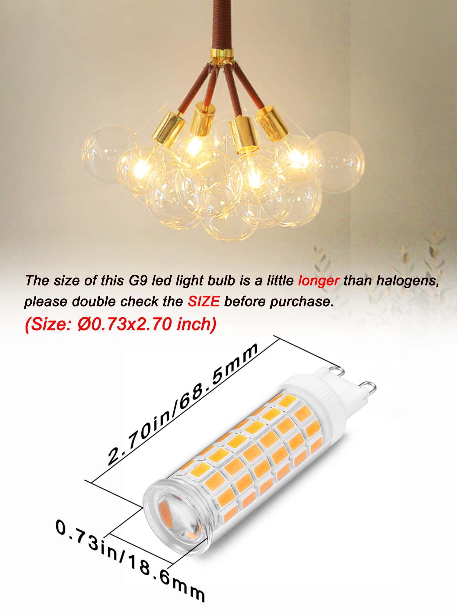Ziomitus G9 LED bulbs installed in ceiling fixtures for steady illumination
