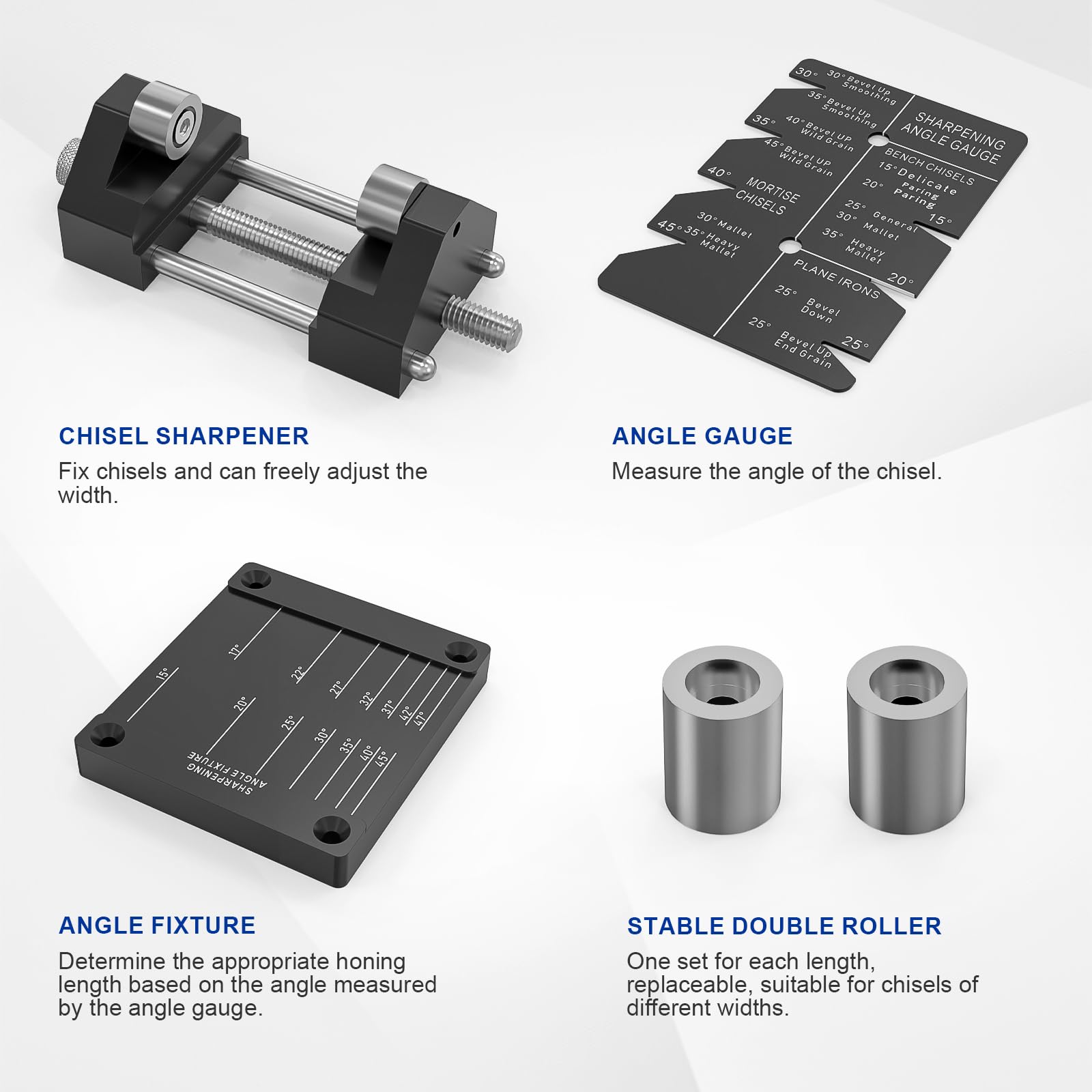 Ziopetru chisel sharpening jig enables easy angle-fixed sharpening