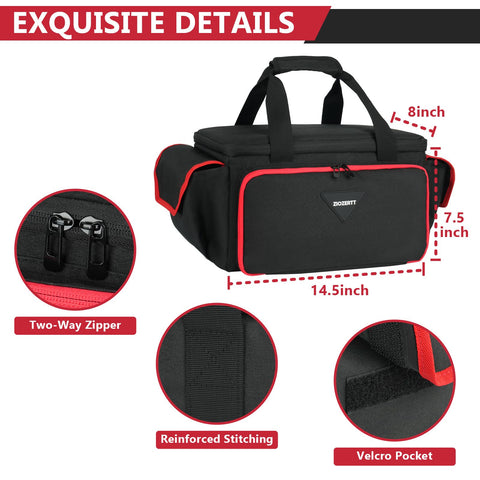 ZIOZERTT air compressor bag durable side pockets store battery and charger securely.